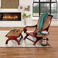 Design Toscano British Plantation Chair and Footstool AF91565